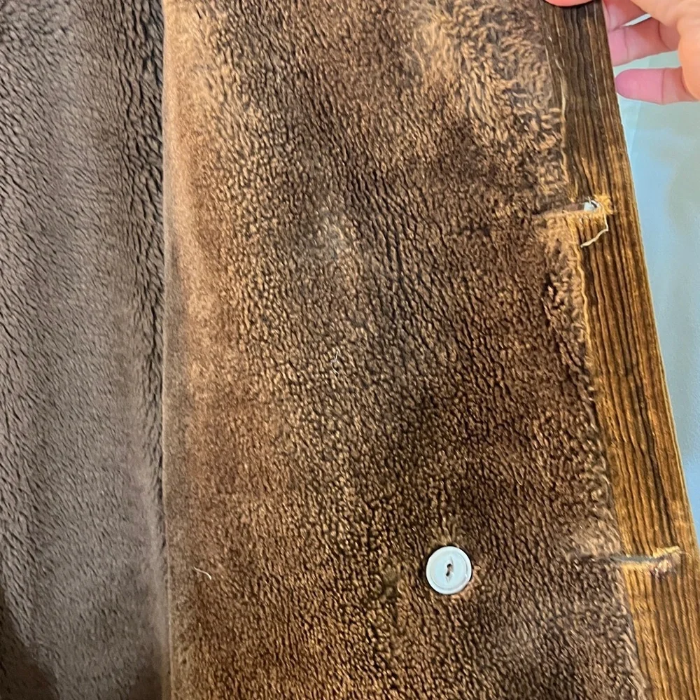 Vintage 70's Campus Outerwear Brown Corduroy Pea Coat Jacket Men's Sz 40 - USA